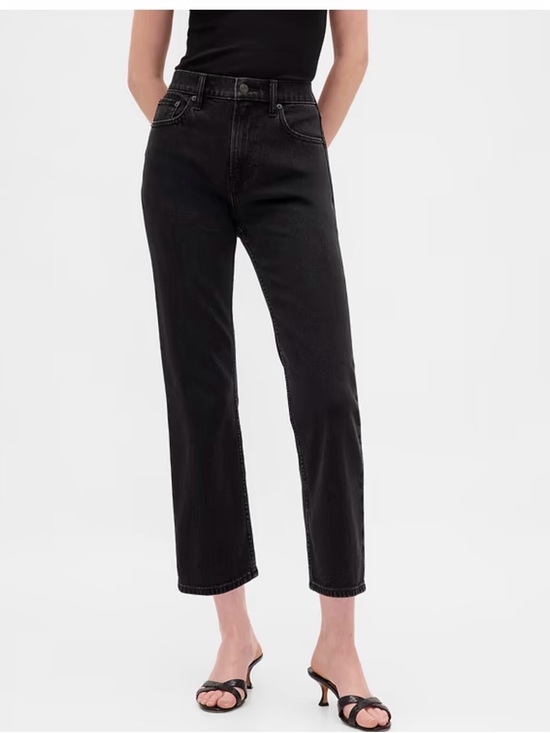 GAP Denim - Gap 90s Straight Crop High-Rise Straight Jeans